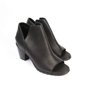 Sorel Nadia Bootie Heel Black Leather